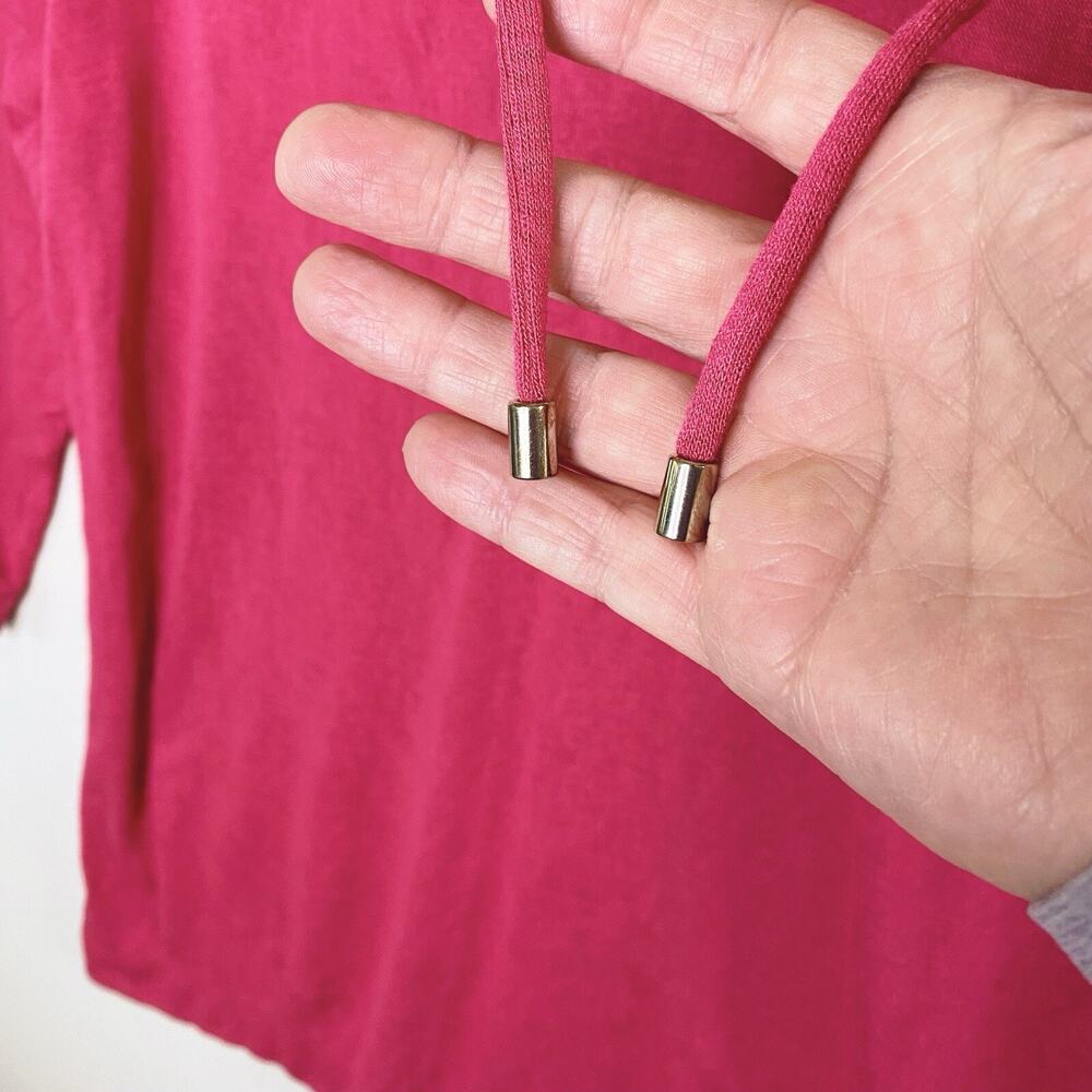 Chico's Tunic Top Size 3 Supremely Soft Botanical Rose Split-Neck 3/4 Sleeve NEW - Picture 5 of 13